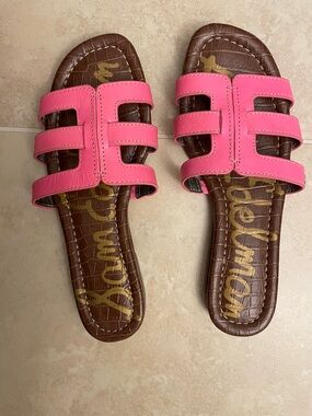 Sam Edelman Pink Multi-Strap Slide Sandals